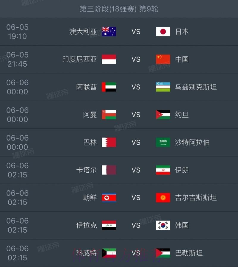 世界杯赛程高清